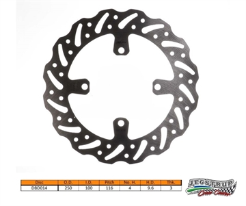 Bremseskive for Delta Braking Kawasaki 125 KX & 250 KX årg. 03 - 05 